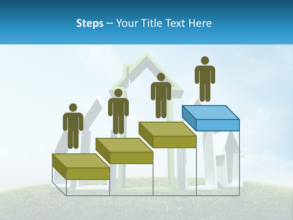 A Green And White House On Top Of A Green Hill PowerPoint Template