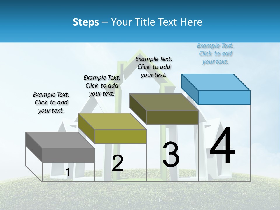 A Green And White House On Top Of A Green Hill PowerPoint Template