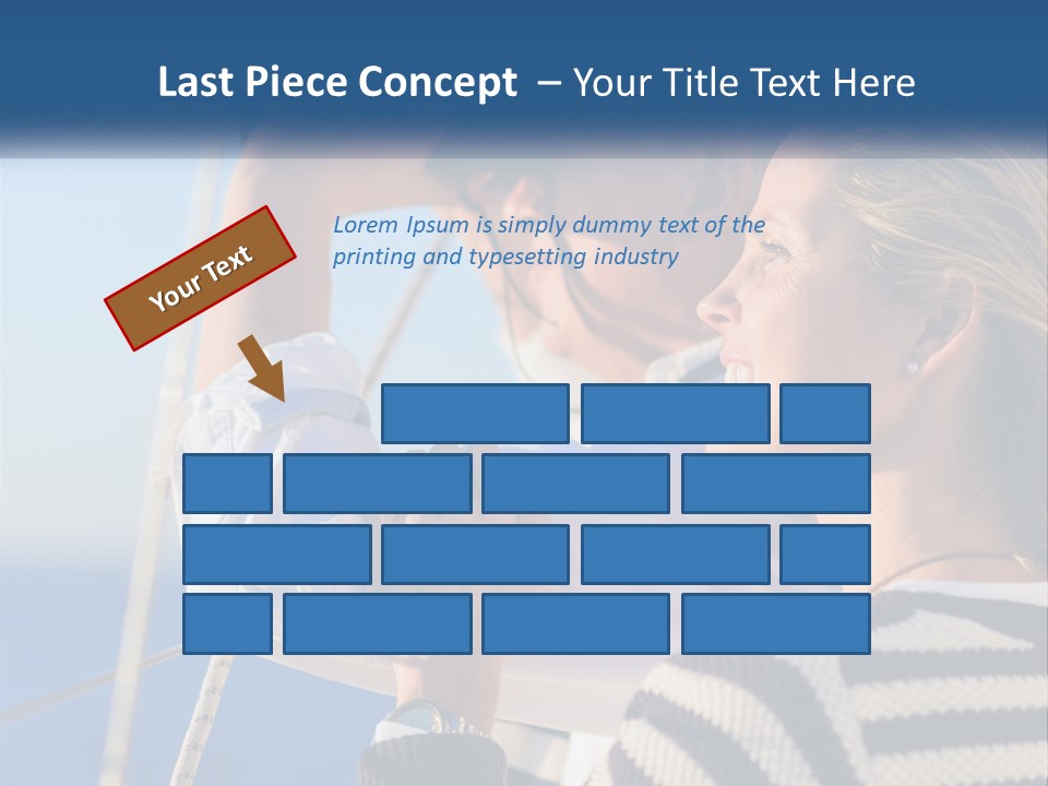 A Man And A Woman On A Boat Looking Into The Distance PowerPoint Template