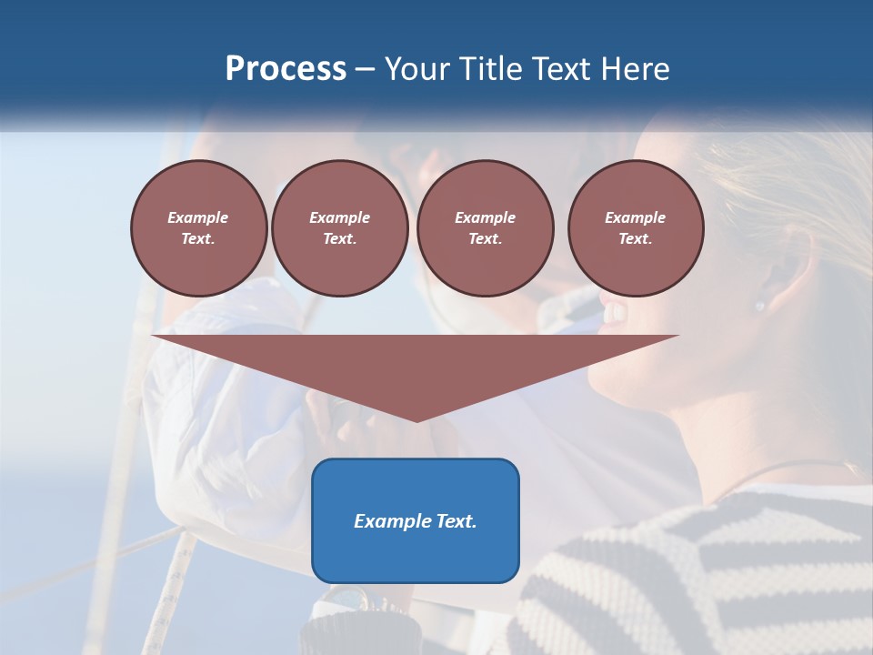 A Man And A Woman On A Boat Looking Into The Distance PowerPoint Template