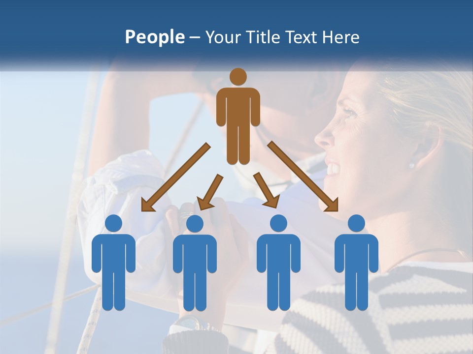 A Man And A Woman On A Boat Looking Into The Distance PowerPoint Template