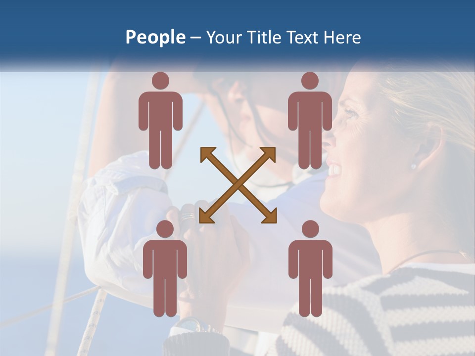A Man And A Woman On A Boat Looking Into The Distance PowerPoint Template