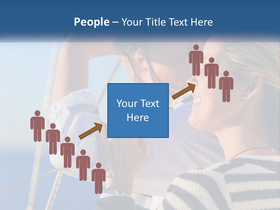 A Man And A Woman On A Boat Looking Into The Distance PowerPoint Template