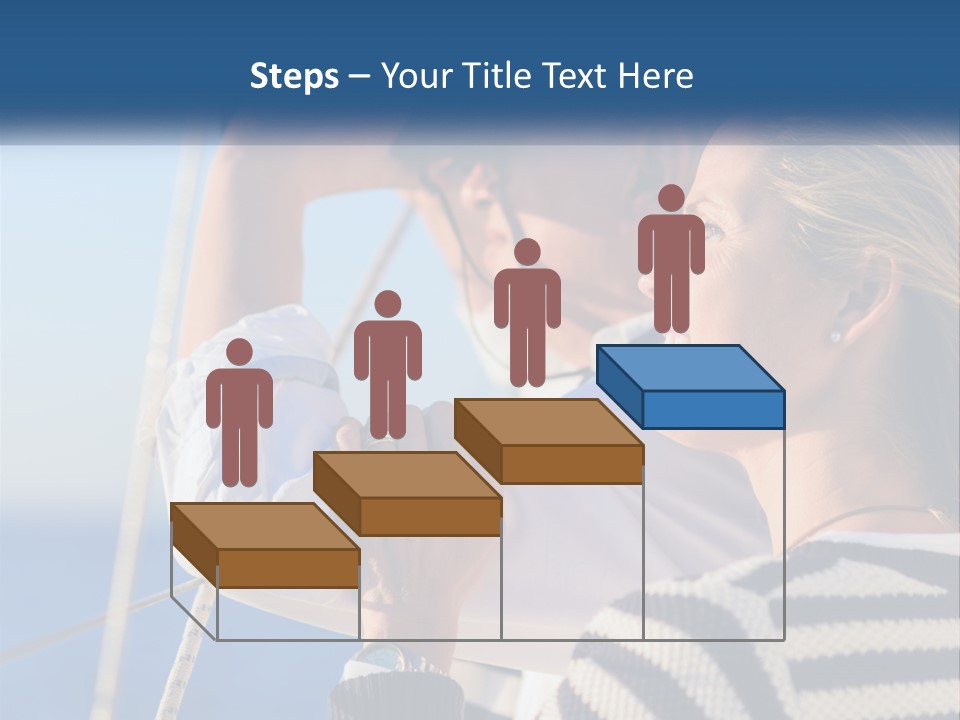 A Man And A Woman On A Boat Looking Into The Distance PowerPoint Template