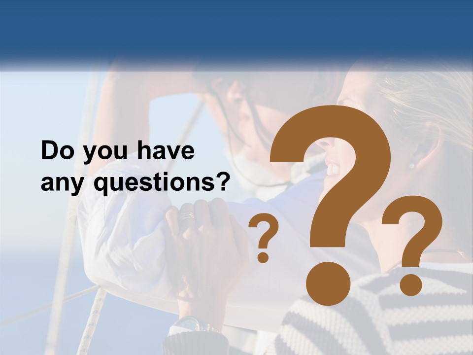 A Man And A Woman On A Boat Looking Into The Distance PowerPoint Template