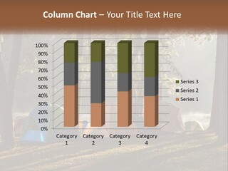 A Group Of Tents In The Woods With A Lake In The Background PowerPoint Template