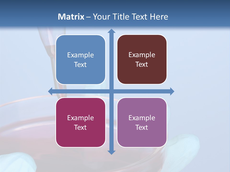 A Red Liquid In A Bowl With Gloves On It PowerPoint Template