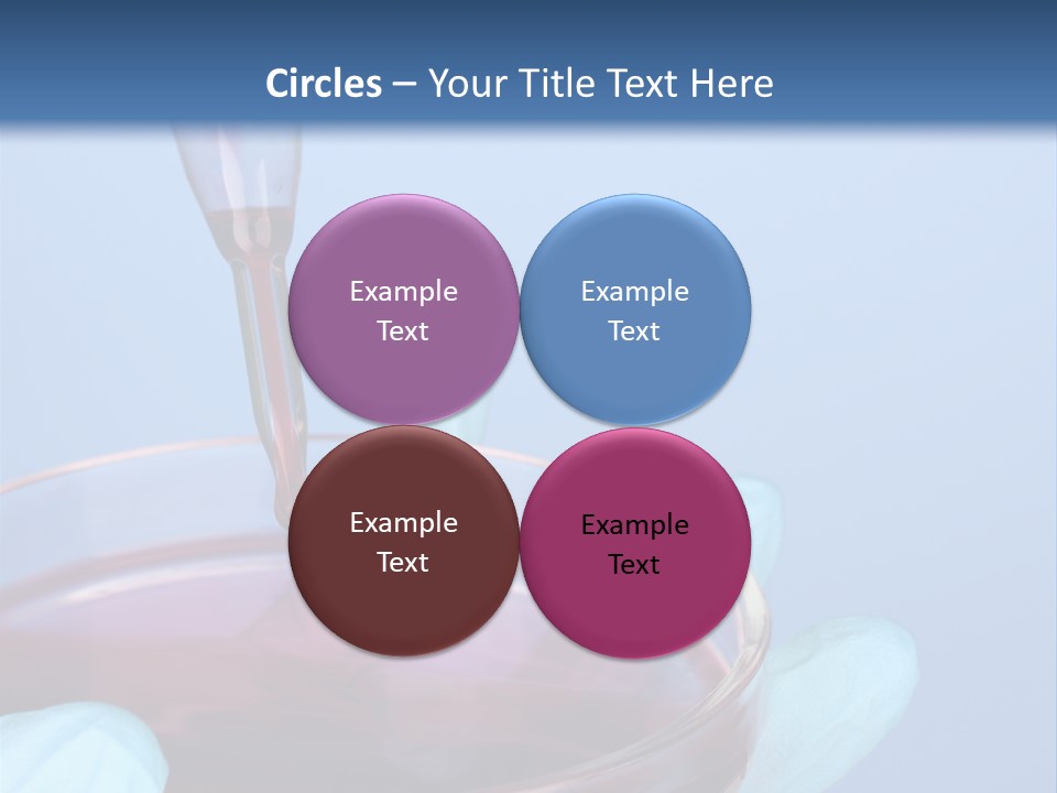 A Red Liquid In A Bowl With Gloves On It PowerPoint Template