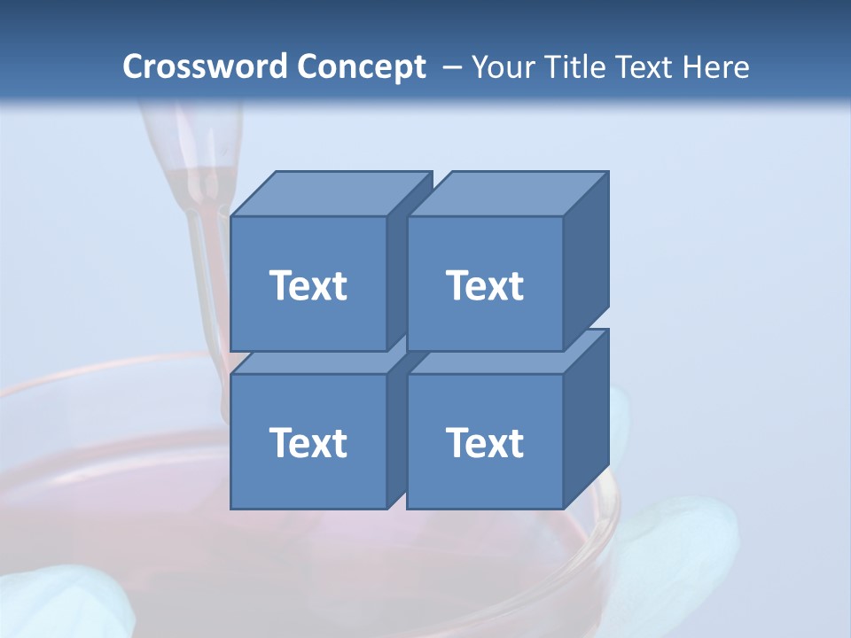 A Red Liquid In A Bowl With Gloves On It PowerPoint Template