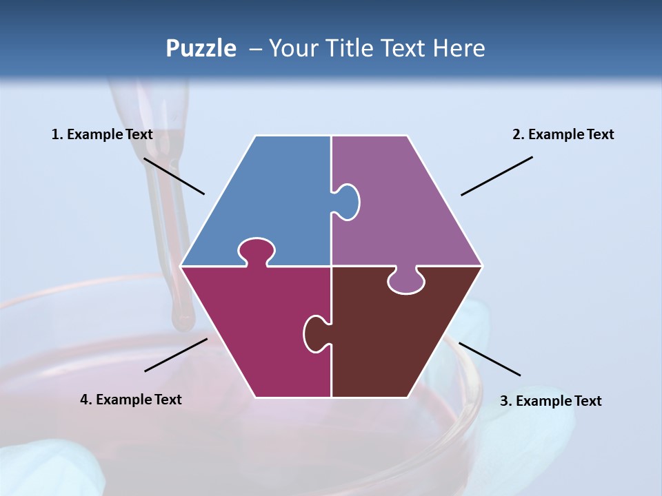 A Red Liquid In A Bowl With Gloves On It PowerPoint Template