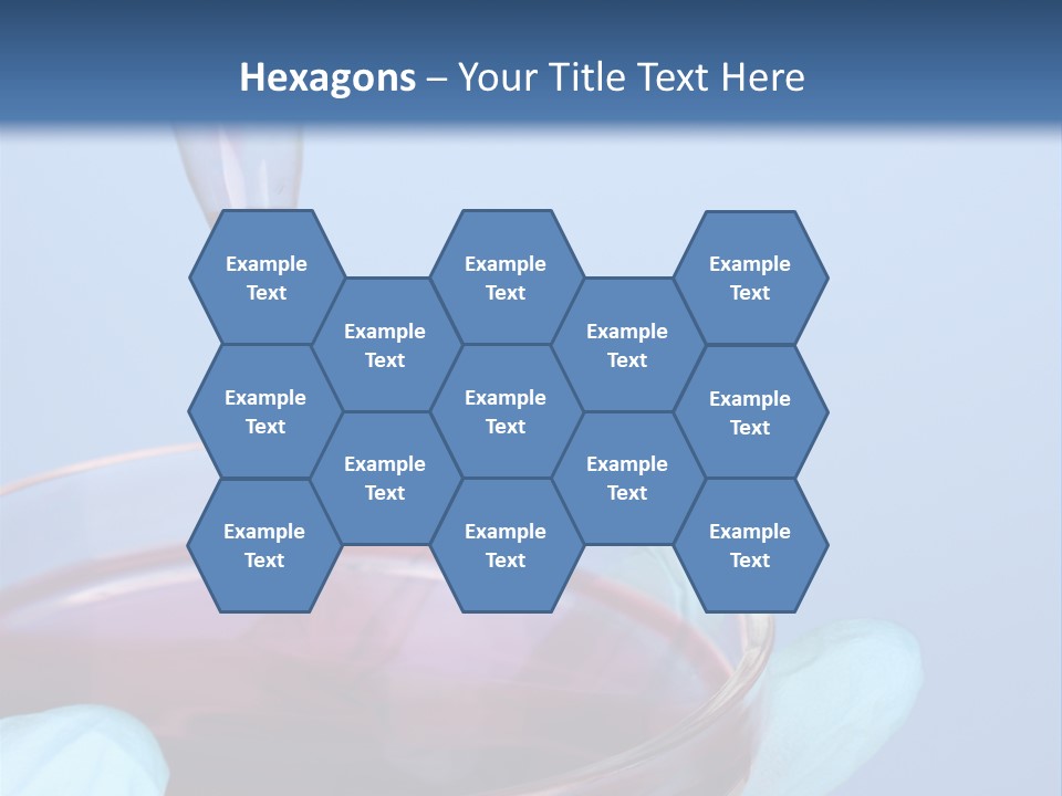 A Red Liquid In A Bowl With Gloves On It PowerPoint Template