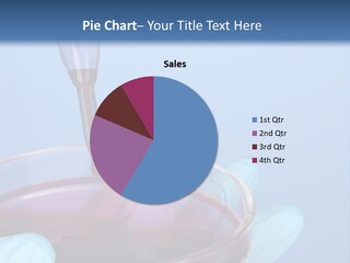 A Red Liquid In A Bowl With Gloves On It PowerPoint Template