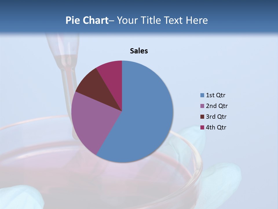 A Red Liquid In A Bowl With Gloves On It PowerPoint Template