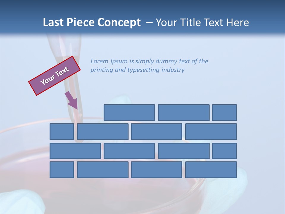A Red Liquid In A Bowl With Gloves On It PowerPoint Template