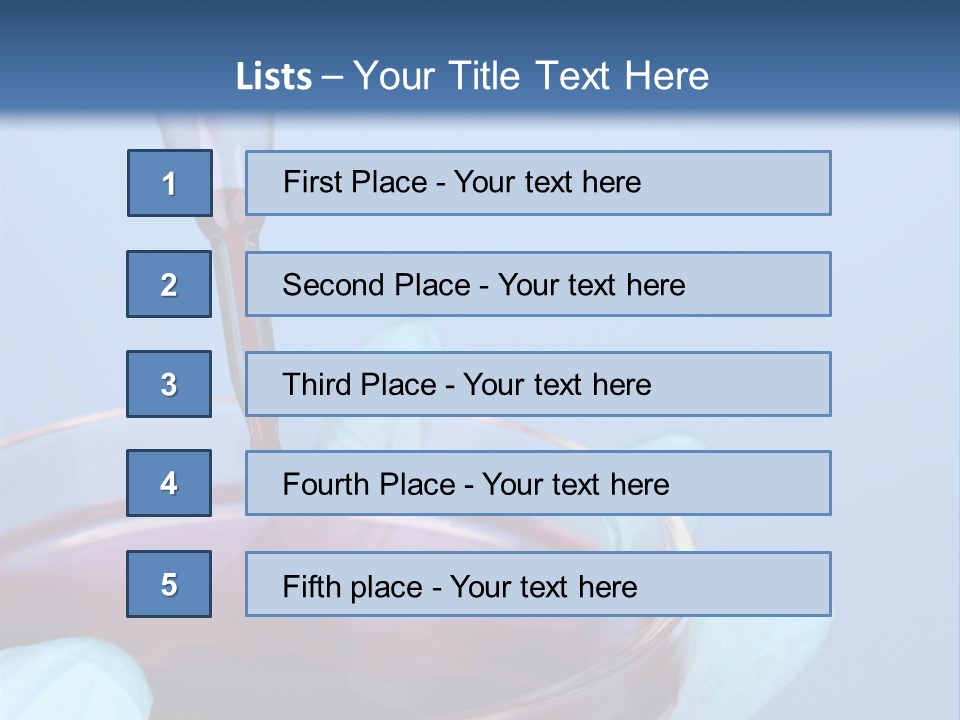 A Red Liquid In A Bowl With Gloves On It PowerPoint Template