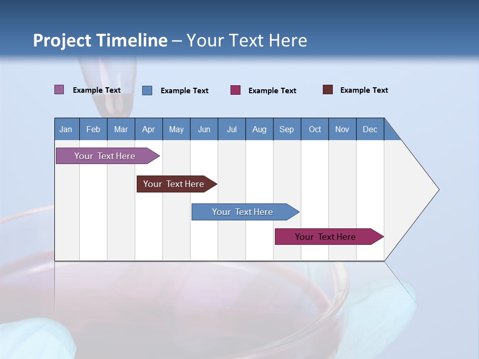 A Red Liquid In A Bowl With Gloves On It PowerPoint Template