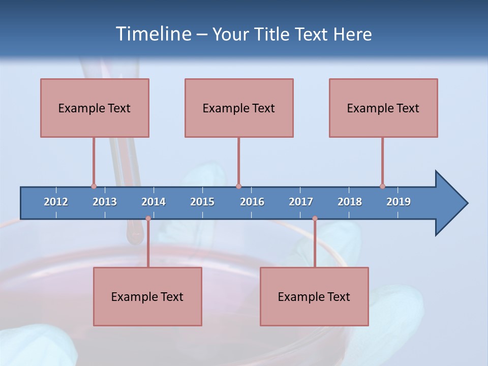 A Red Liquid In A Bowl With Gloves On It PowerPoint Template