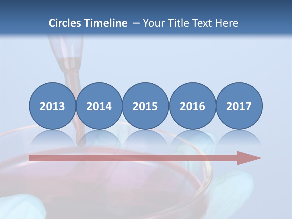 A Red Liquid In A Bowl With Gloves On It PowerPoint Template