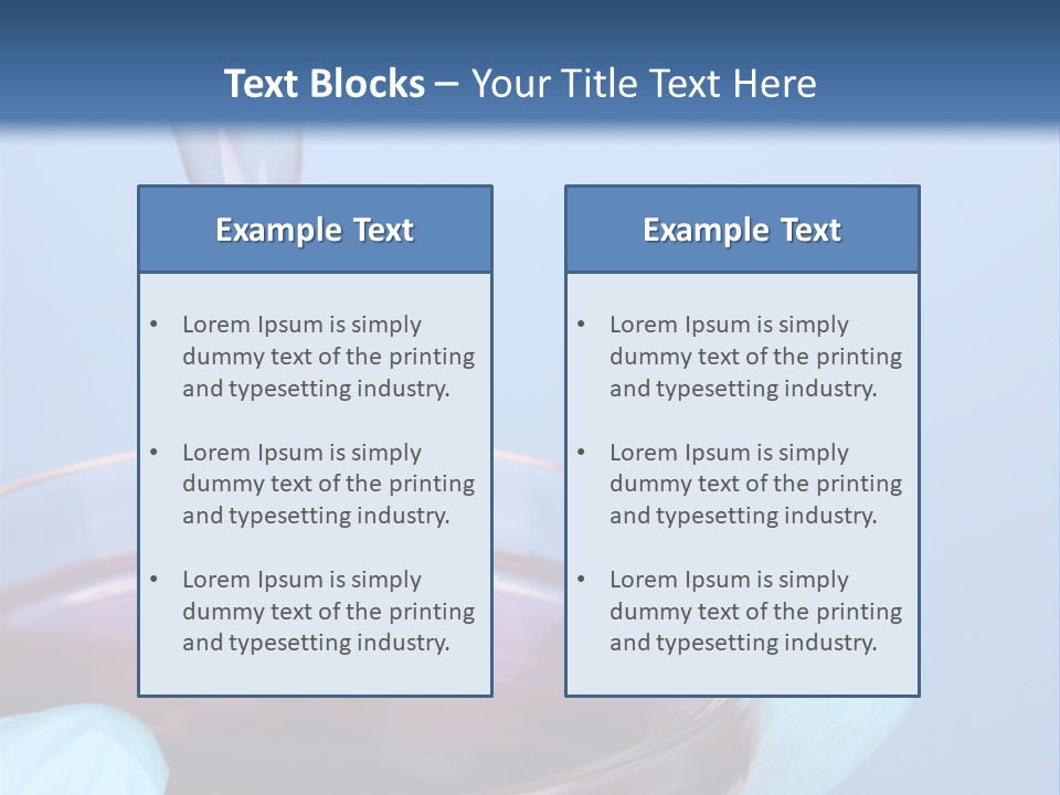 A Red Liquid In A Bowl With Gloves On It PowerPoint Template