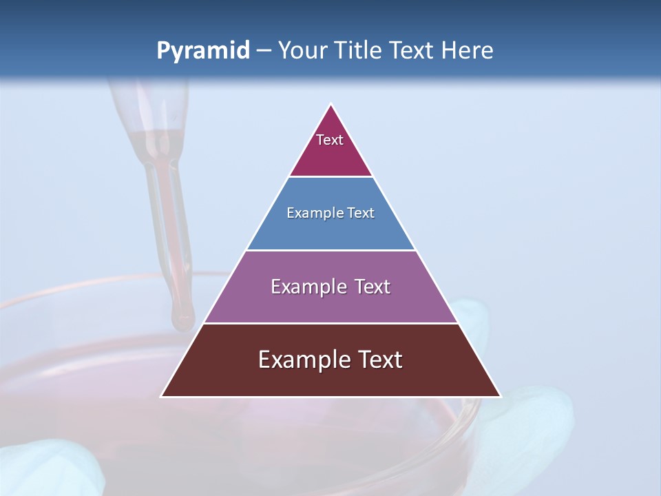 A Red Liquid In A Bowl With Gloves On It PowerPoint Template