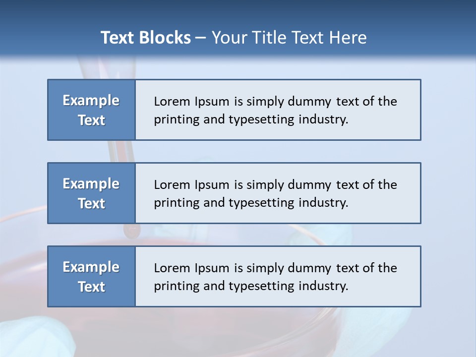 A Red Liquid In A Bowl With Gloves On It PowerPoint Template