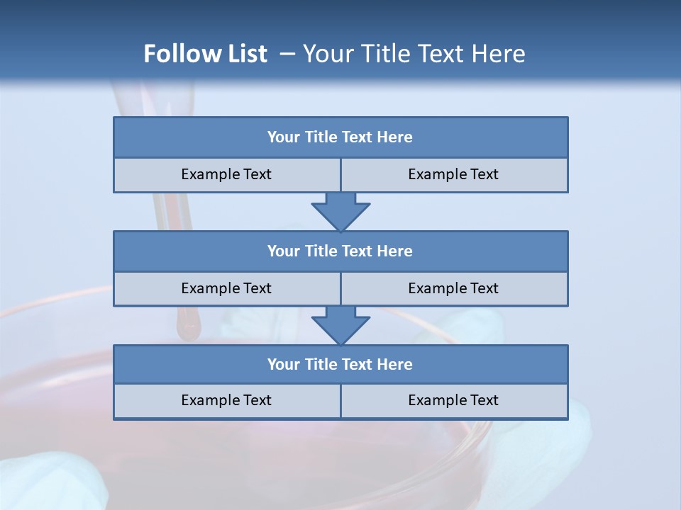 A Red Liquid In A Bowl With Gloves On It PowerPoint Template