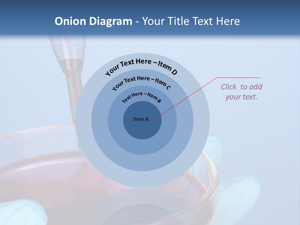 A Red Liquid In A Bowl With Gloves On It PowerPoint Template