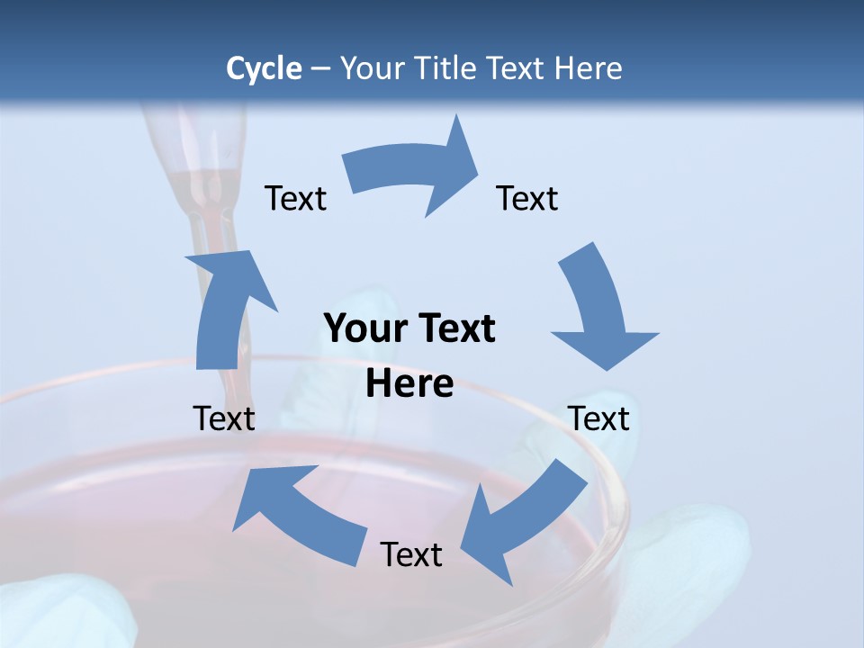 A Red Liquid In A Bowl With Gloves On It PowerPoint Template
