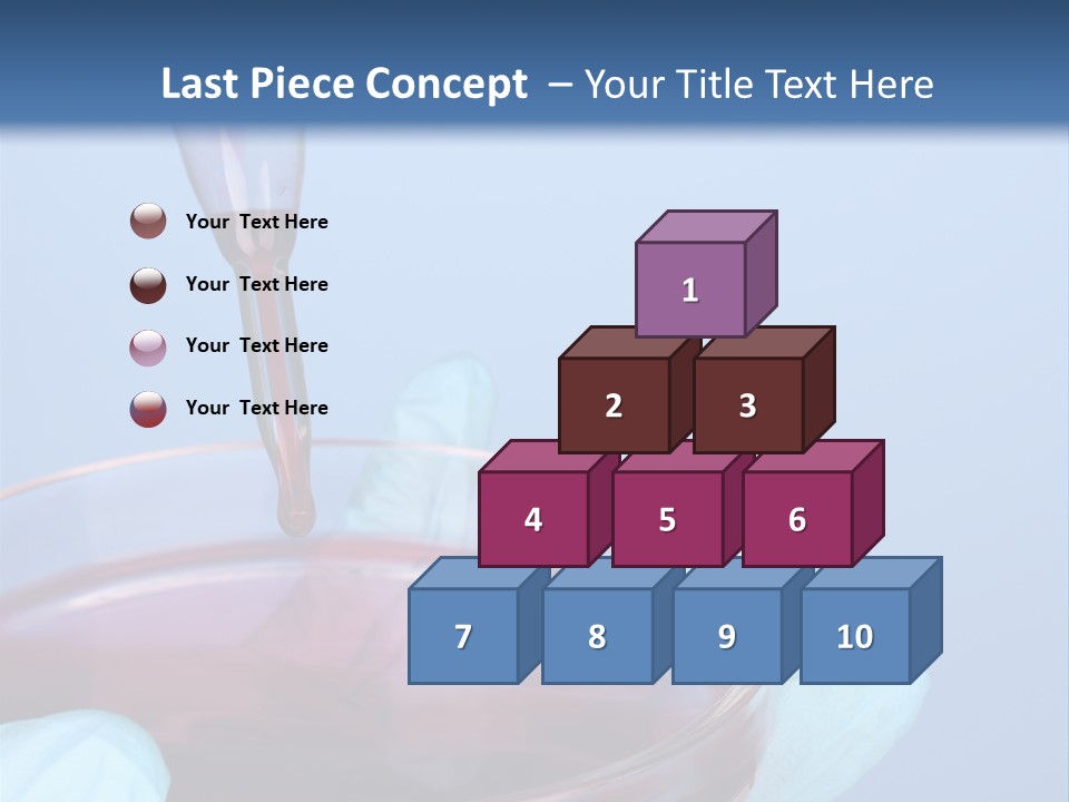 A Red Liquid In A Bowl With Gloves On It PowerPoint Template