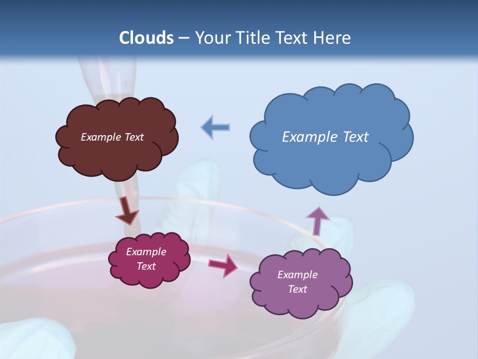 A Red Liquid In A Bowl With Gloves On It PowerPoint Template