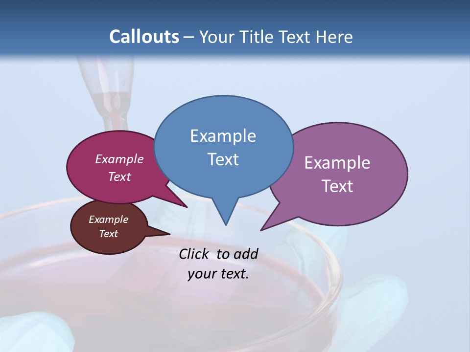 A Red Liquid In A Bowl With Gloves On It PowerPoint Template
