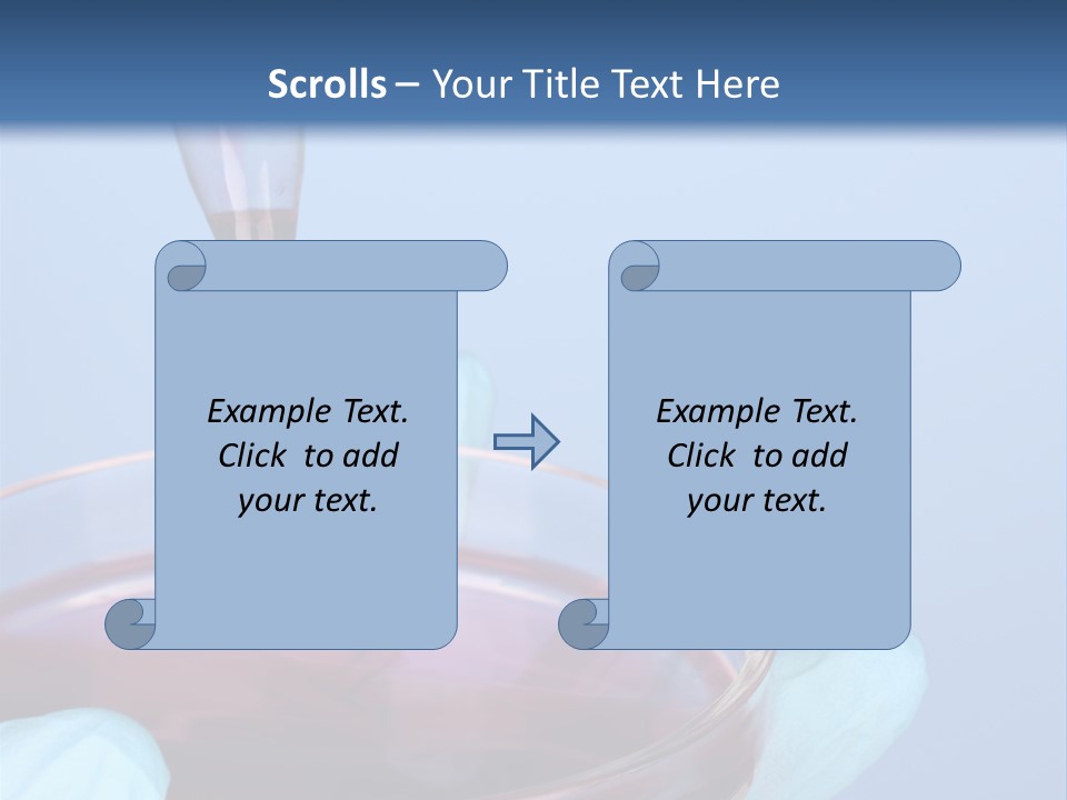 A Red Liquid In A Bowl With Gloves On It PowerPoint Template