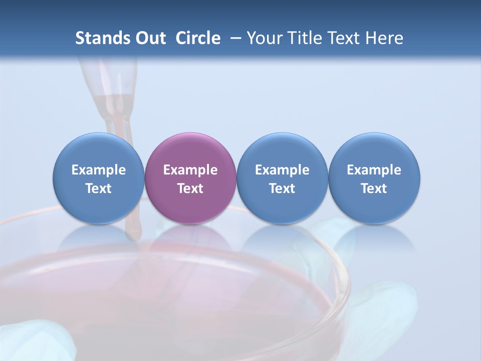 A Red Liquid In A Bowl With Gloves On It PowerPoint Template