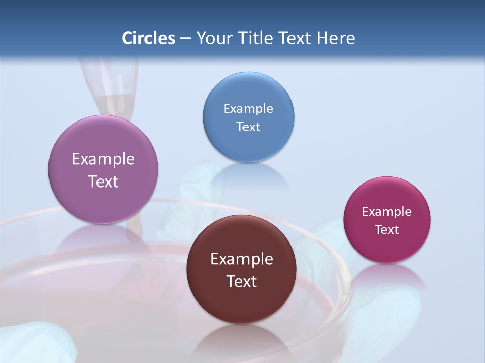 A Red Liquid In A Bowl With Gloves On It PowerPoint Template