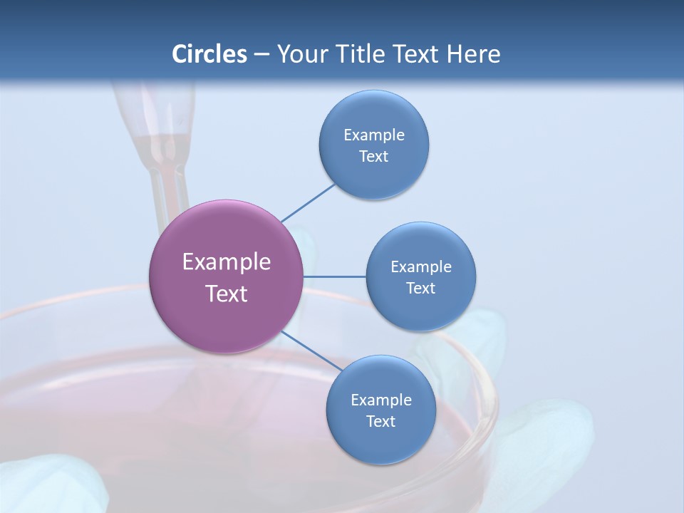 A Red Liquid In A Bowl With Gloves On It PowerPoint Template