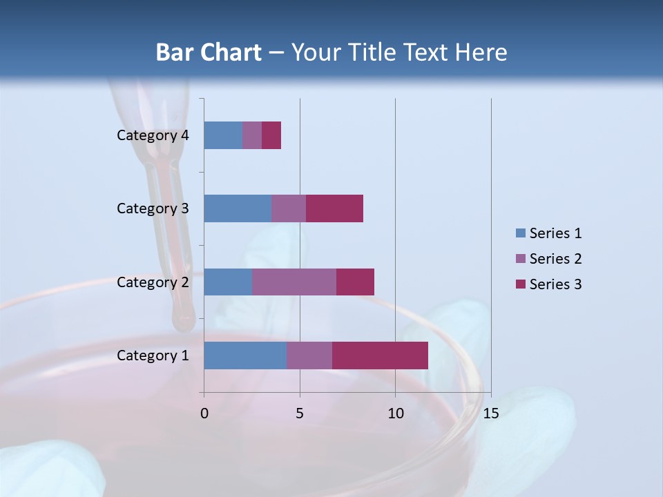 A Red Liquid In A Bowl With Gloves On It PowerPoint Template