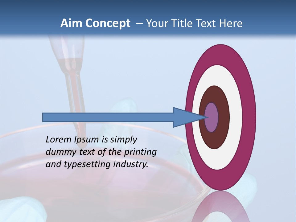 A Red Liquid In A Bowl With Gloves On It PowerPoint Template