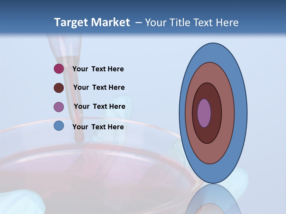 A Red Liquid In A Bowl With Gloves On It PowerPoint Template