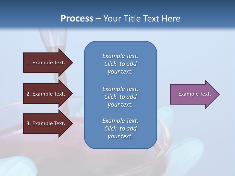 A Red Liquid In A Bowl With Gloves On It PowerPoint Template