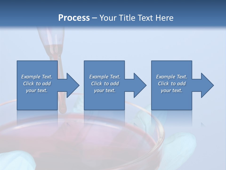 A Red Liquid In A Bowl With Gloves On It PowerPoint Template