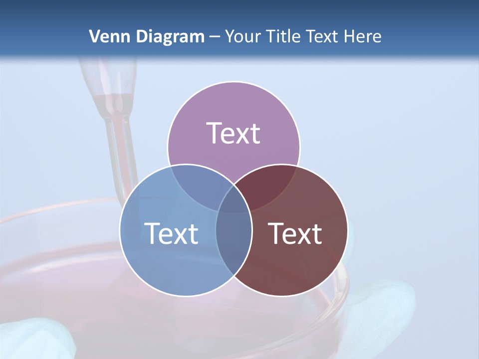 A Red Liquid In A Bowl With Gloves On It PowerPoint Template
