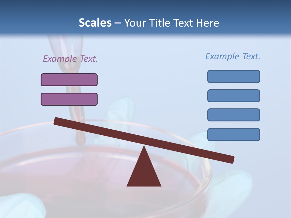 A Red Liquid In A Bowl With Gloves On It PowerPoint Template