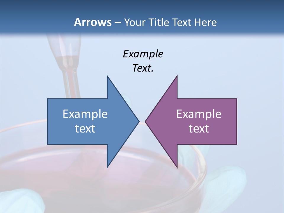 A Red Liquid In A Bowl With Gloves On It PowerPoint Template