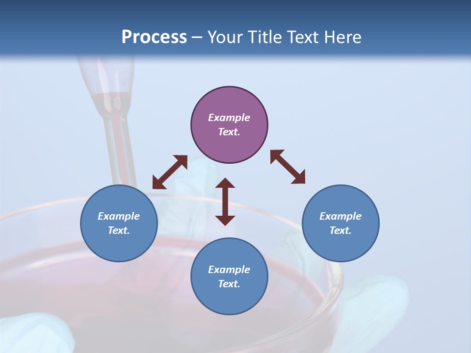 A Red Liquid In A Bowl With Gloves On It PowerPoint Template