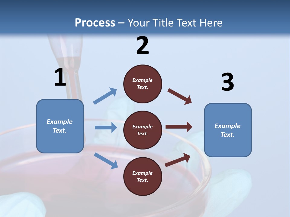 A Red Liquid In A Bowl With Gloves On It PowerPoint Template