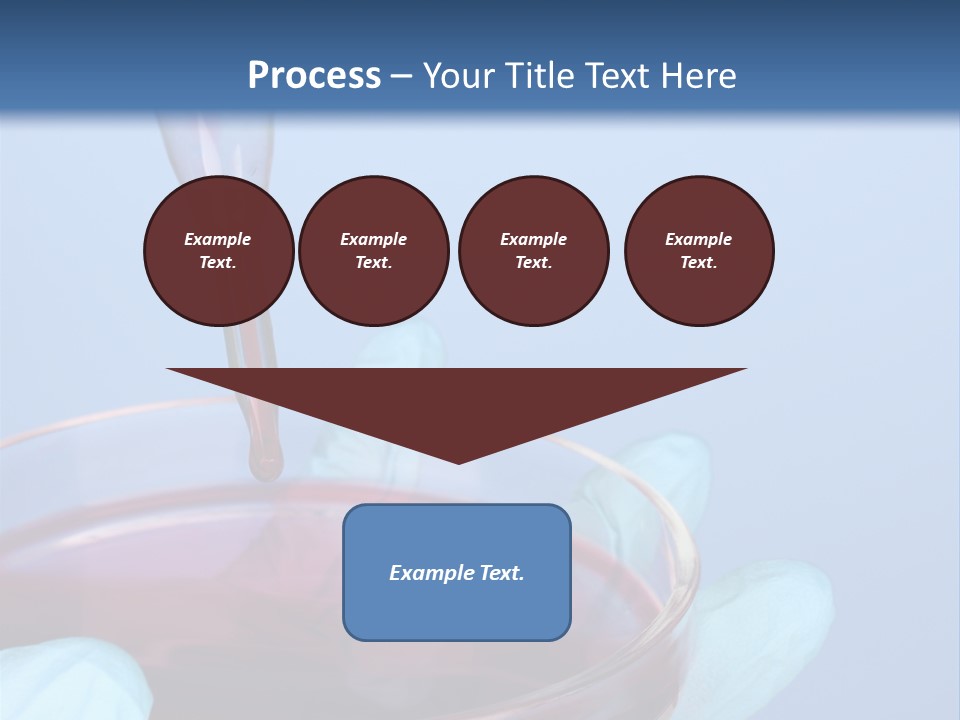 A Red Liquid In A Bowl With Gloves On It PowerPoint Template