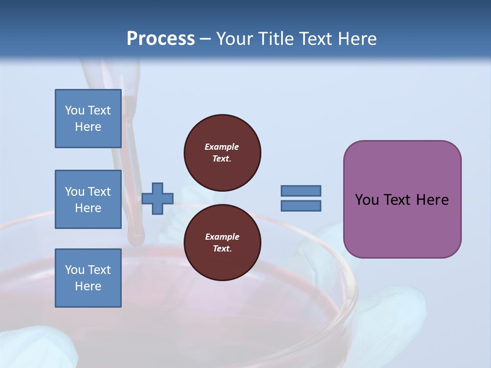 A Red Liquid In A Bowl With Gloves On It PowerPoint Template