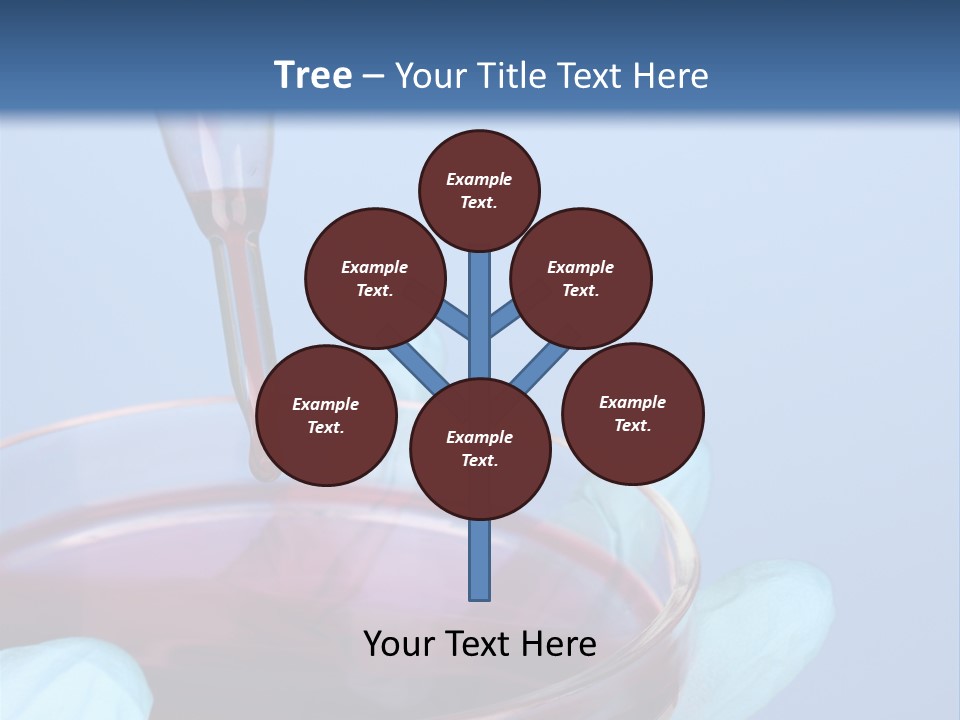 A Red Liquid In A Bowl With Gloves On It PowerPoint Template