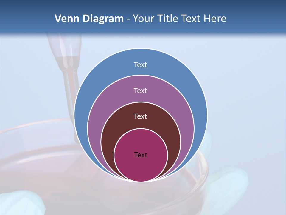 A Red Liquid In A Bowl With Gloves On It PowerPoint Template