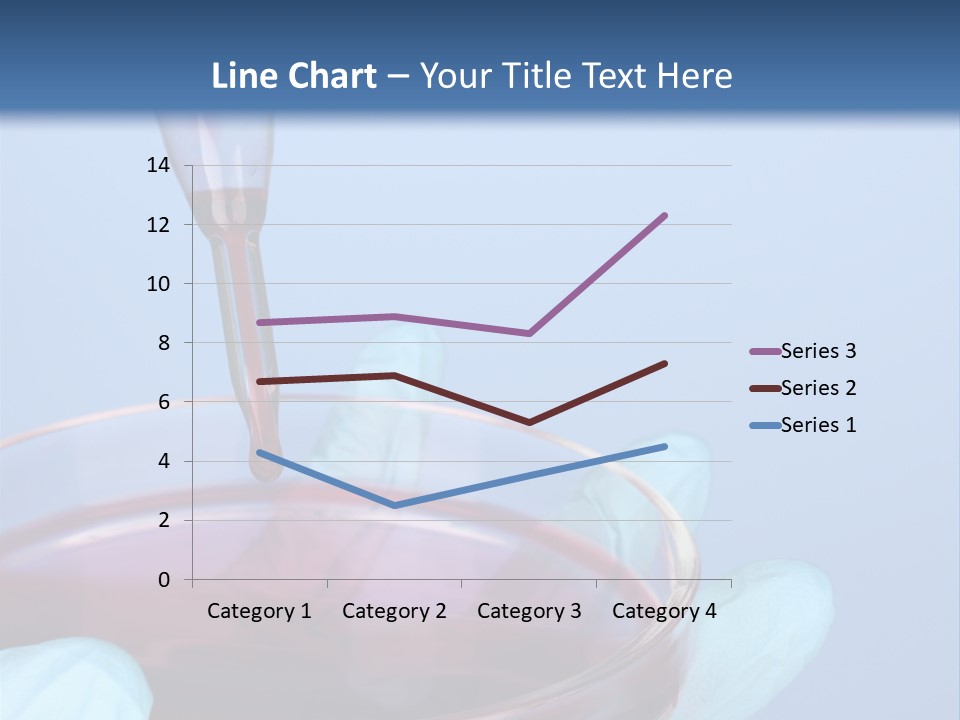 A Red Liquid In A Bowl With Gloves On It PowerPoint Template